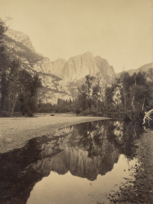 Landscape with creek in foreground